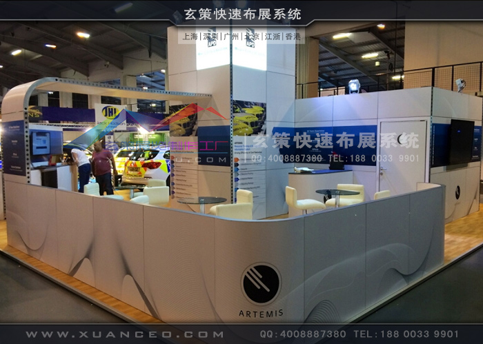 模塊展臺(tái)搭建產(chǎn)品擺放